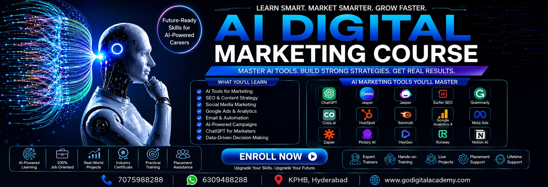 Get job-ready with AI-driven digital marketing training at GoDigital Academy